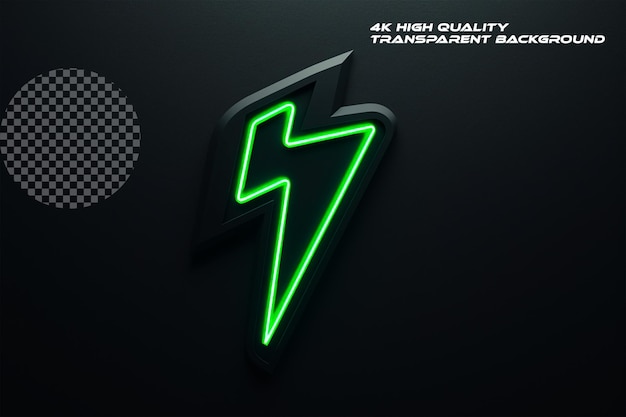 Green charging lightning bolt logo on transparent background