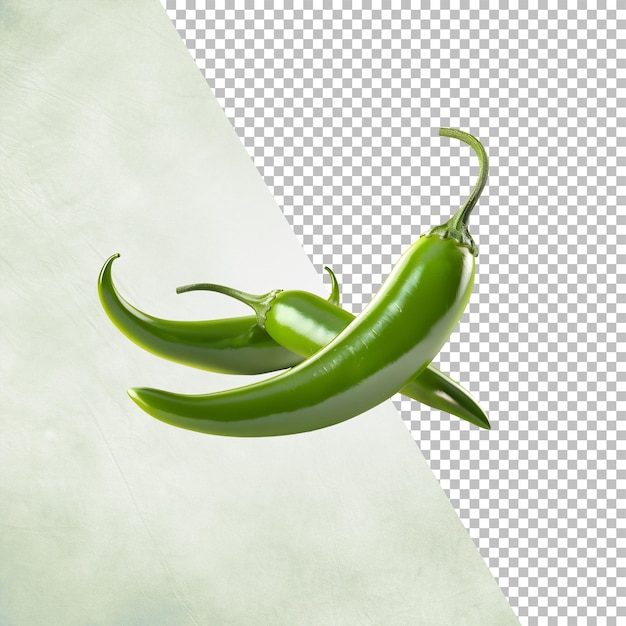 Green chili Isolated on transparent background png