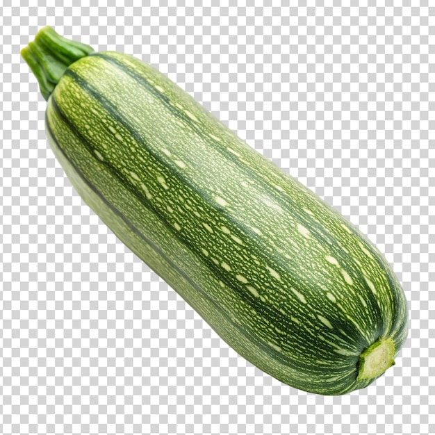 A green cucumber on transparent background