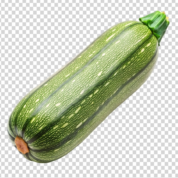 A green cucumber on transparent background