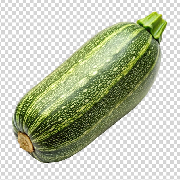 A green cucumber on transparent background