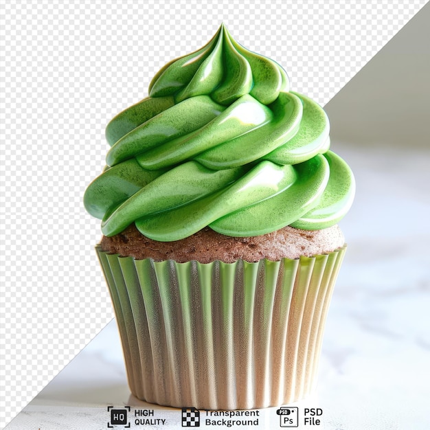 green cupcake png clipart a white cupcake with green frosting sits on a transparent background against a gray and white wall png psd