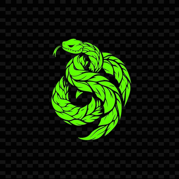 PSD green dragon on a black background with a black background