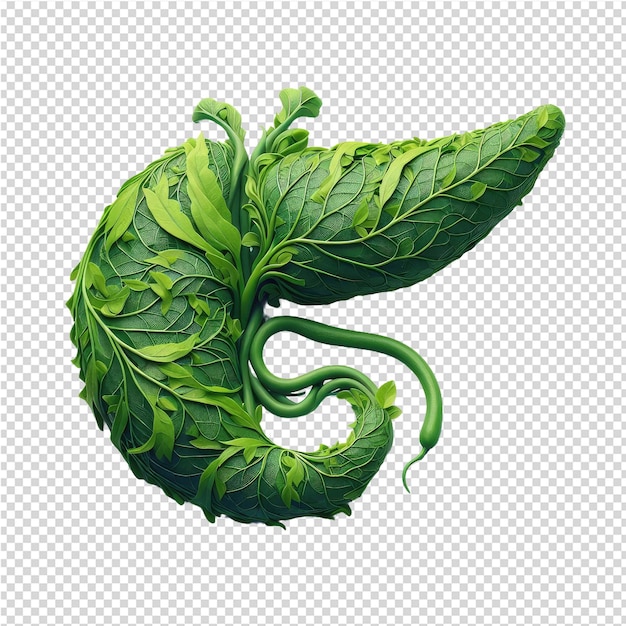 a green dragon head with a leaf on it