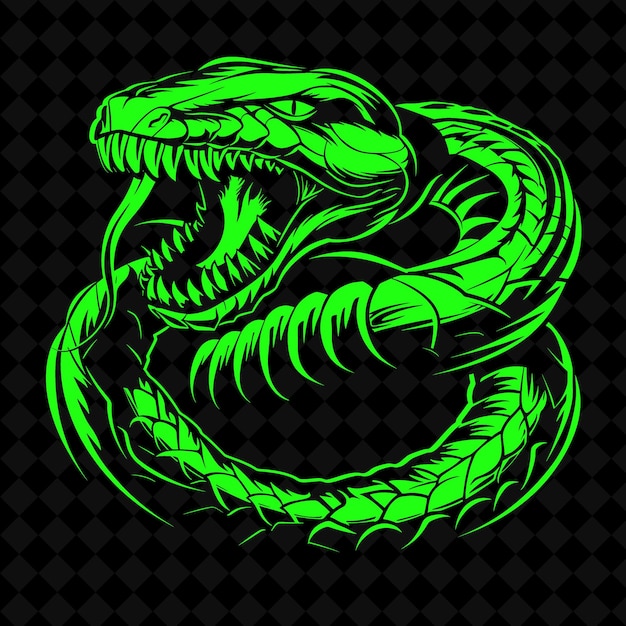 green dragon with a black background