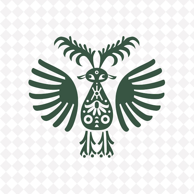 a green eagle with an eagle on its head