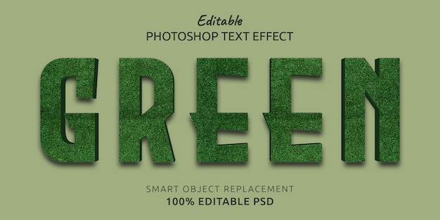 Green Editable Photoshop Text Style Effect