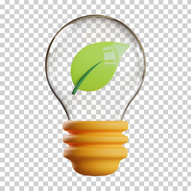 Green electricity 3d illustration