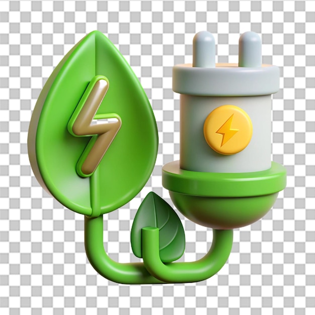 PSD green energy 3d icon illustration