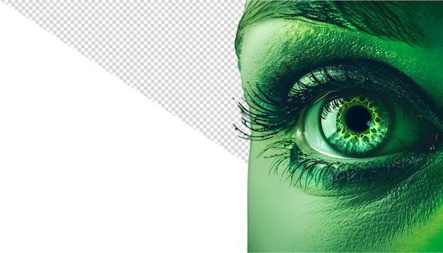 PSD a green eye with a green eye that says green