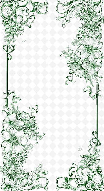 the green floral frame with the word  on it