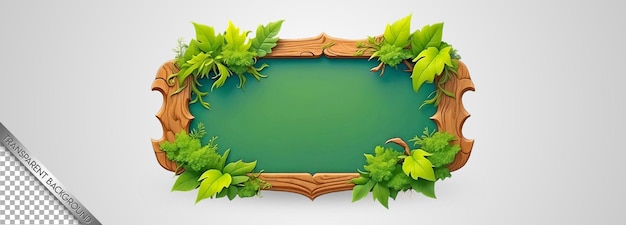 a green frame with a wooden frame that says the word on it