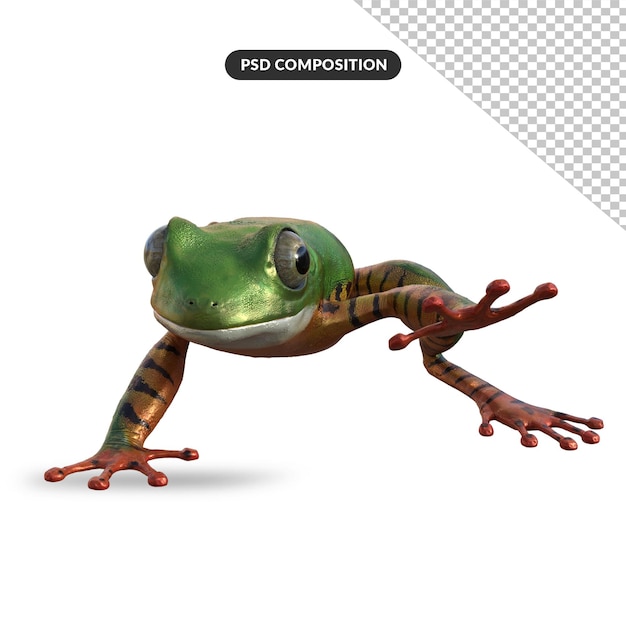 Green Frog 3d Rendering Stock