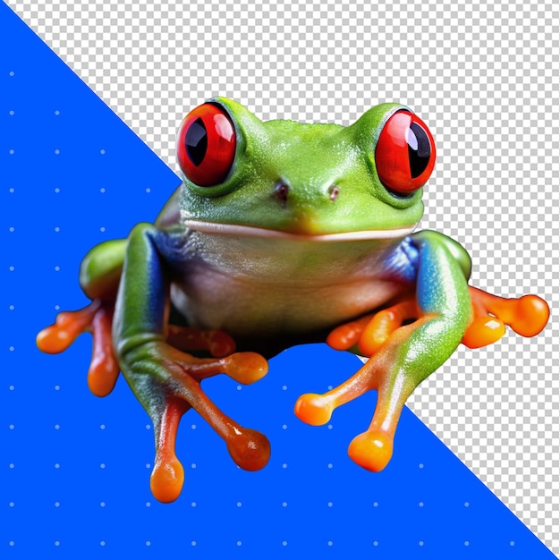 Green frog portrait PNG background png