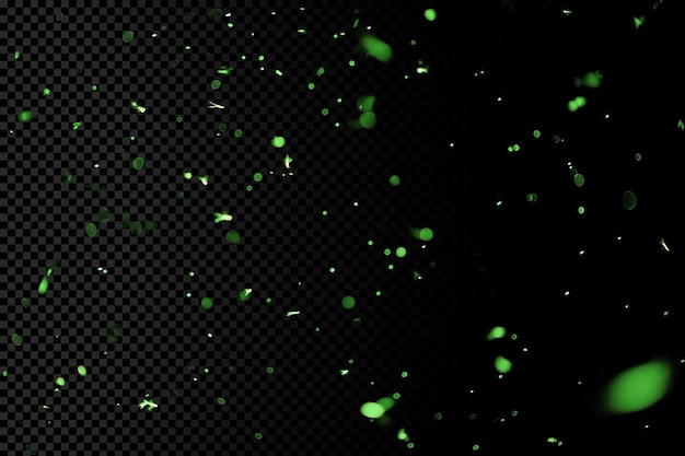 PSD green glitter on a black background