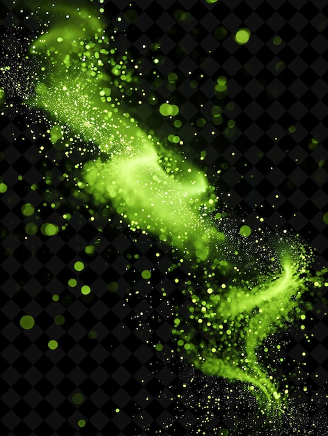 green glitter on a black background