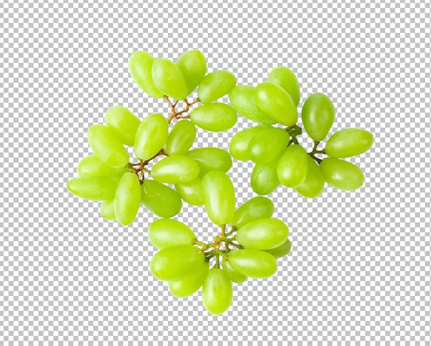 Green grape isolated on alpha layer