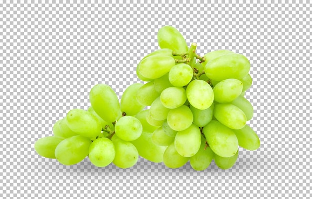 Green grape isolated on alpha layer