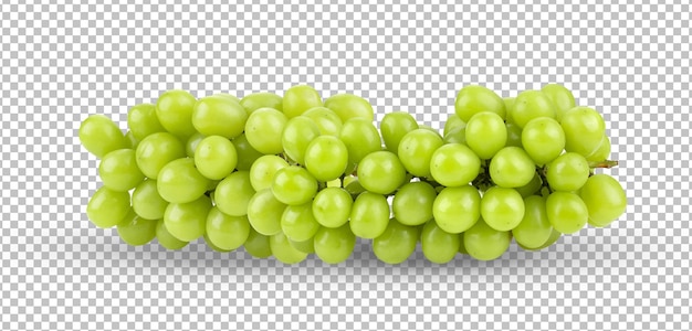 Green grape isolated on alpha layer