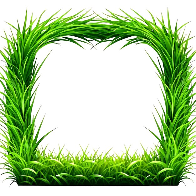 PSD green grass isolated on a transparent backgroundpsd