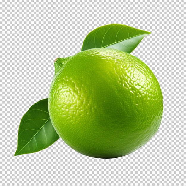 A Green Lemon isolated on transparent background