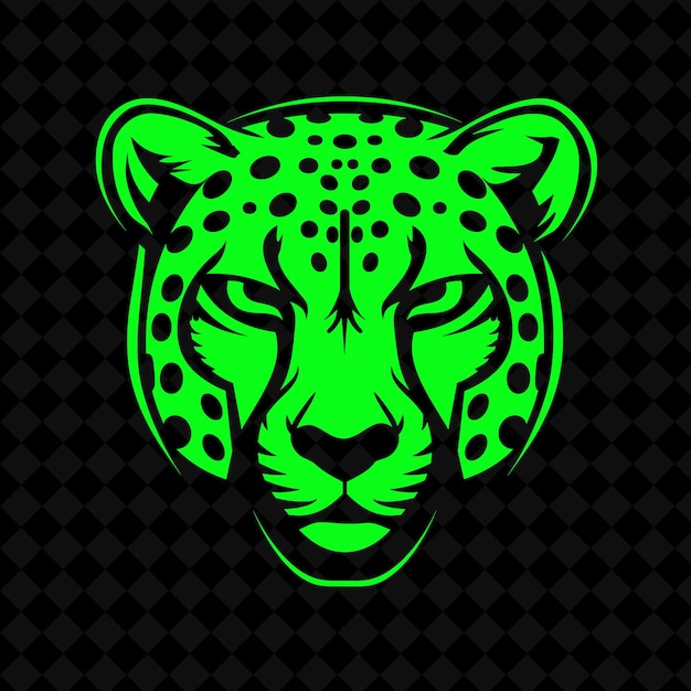 a green leopard with a green background with a black background with a black background