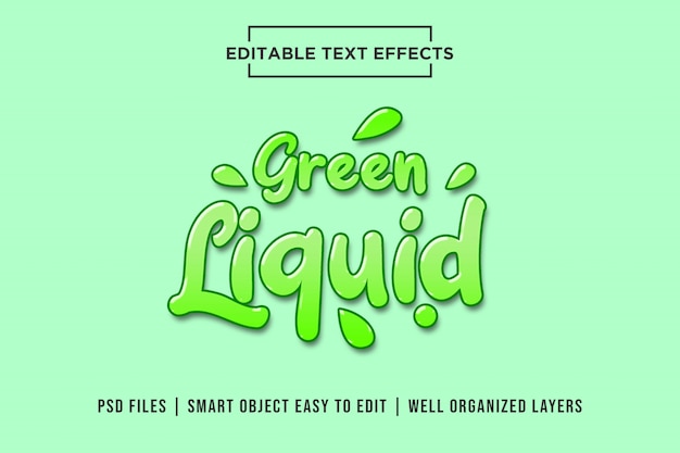 Green Liquid text effect