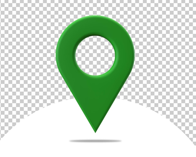 green location 3d icon