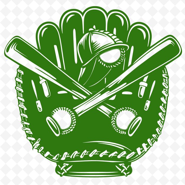 PSD a green logo for a baseball team is shown on a white background