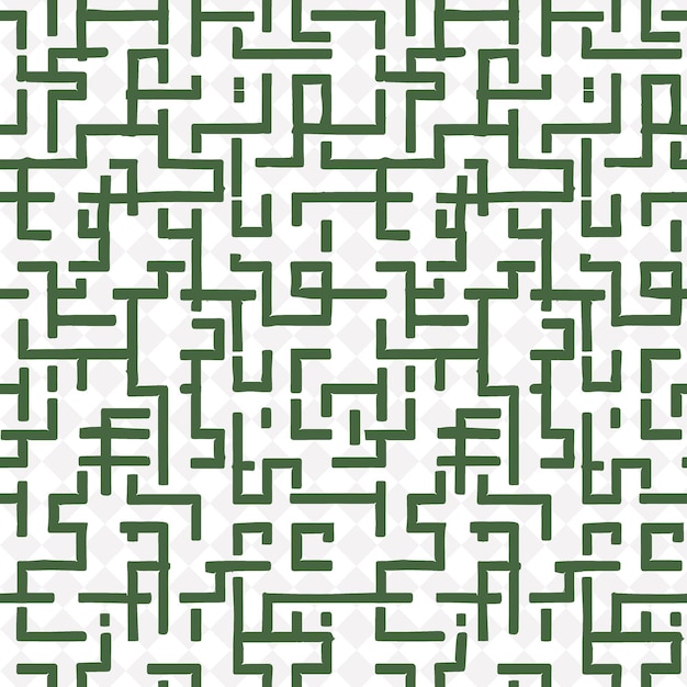 a green maze with a white outline in the middle