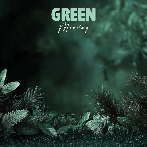 PSD green monday psd banner design template