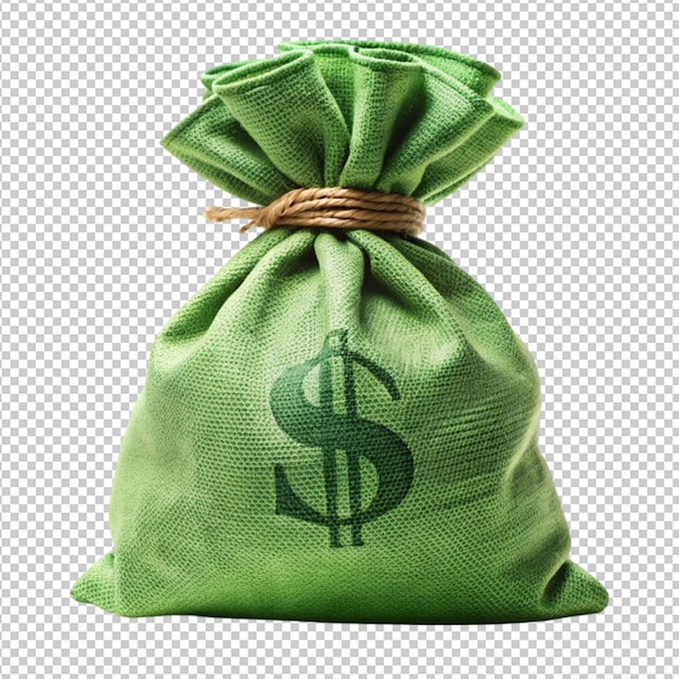 PSD green money bag