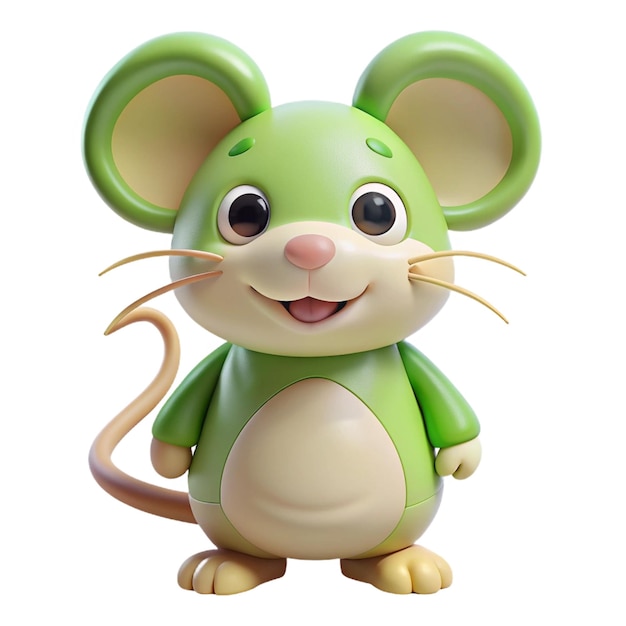 PSD a green mouse with a green shirt and a green shirt on it