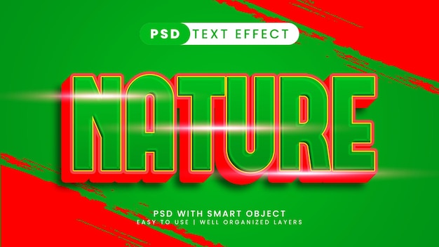 Green nature text effect