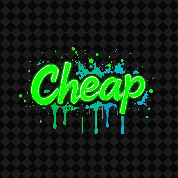 a green neon sign with the words cheap for 1