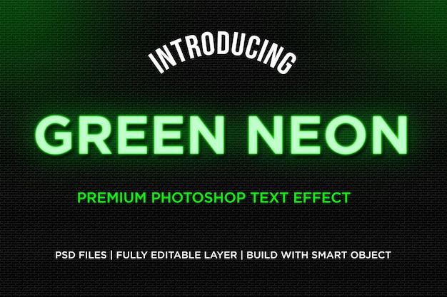 Green Neon Text Style Effect 