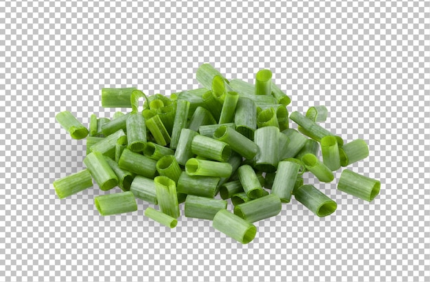 Green onion isolated on the white