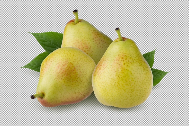 Green Pears isolated on a white background