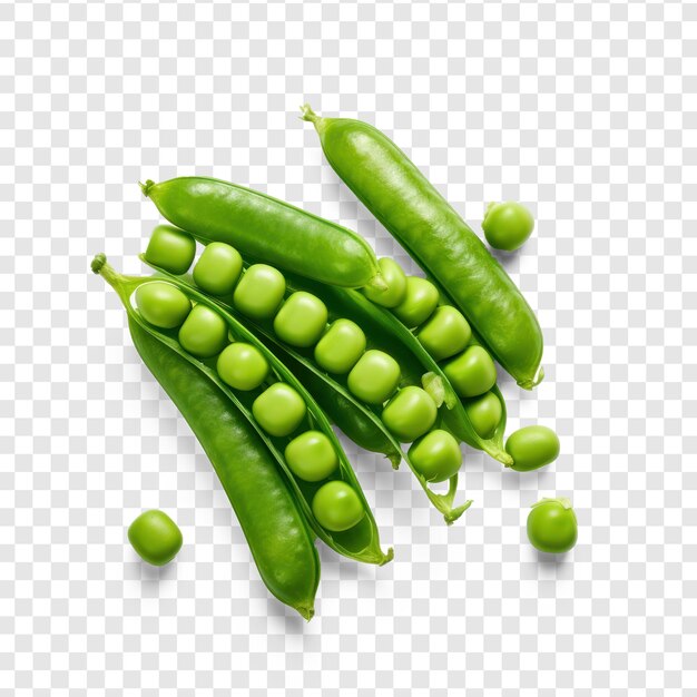 PSD green peas transparency background psd