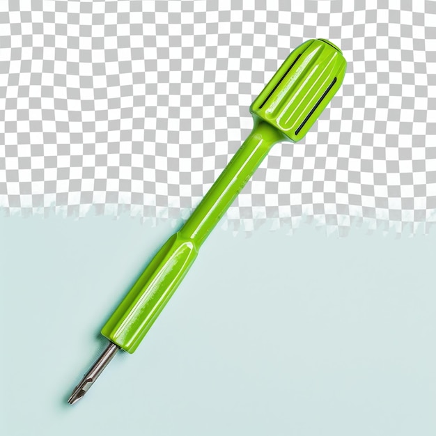 PSD a green pen with a white and black pen on a checkered background