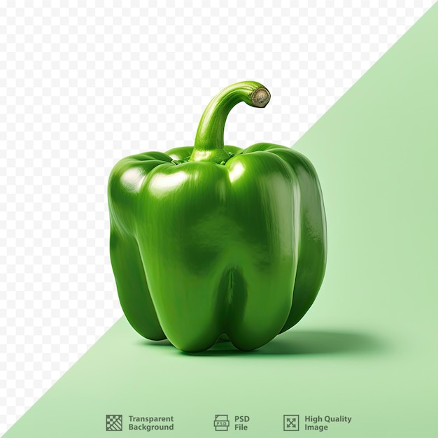 a green pepper with a green label that says " organic ".