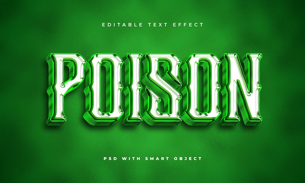 Green Poison editable text effect template