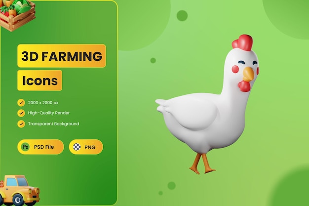 A green screen with a chicken and the words " organic farming " on it.