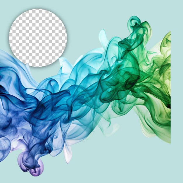 PSD green smoke magic nature39s captivating 0n transparent background