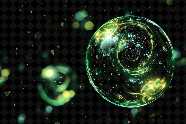 a green sphere with a space background that says quot glow quot