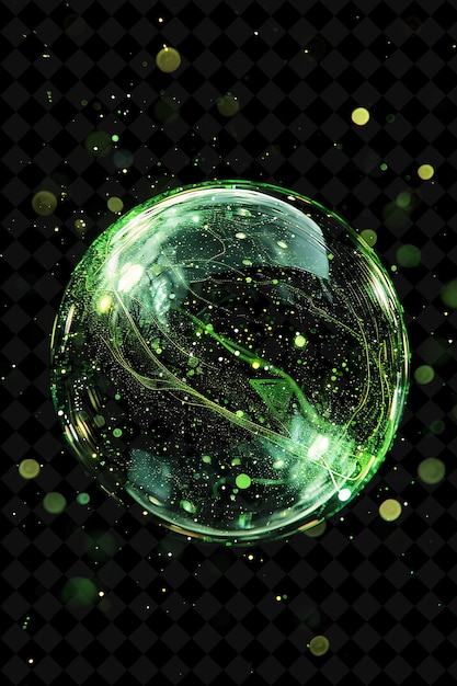 a green sphere with the words quot glow in the dark quot on the bottom