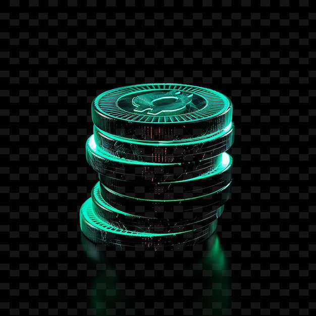 PSD a green stack of coins with the word quot go quot on the top