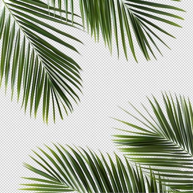 PSD a green summer palm leaf