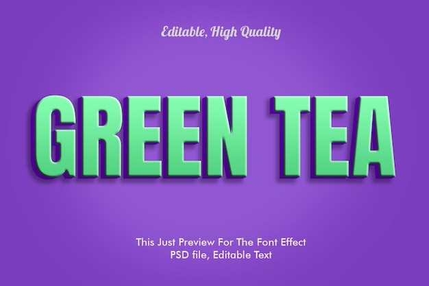 Green tea font effect