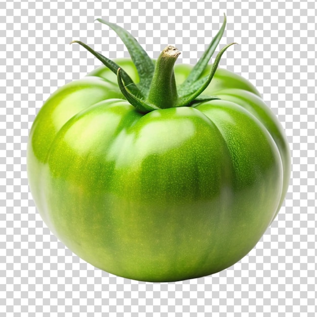 Green tomato Isolated on transparent background